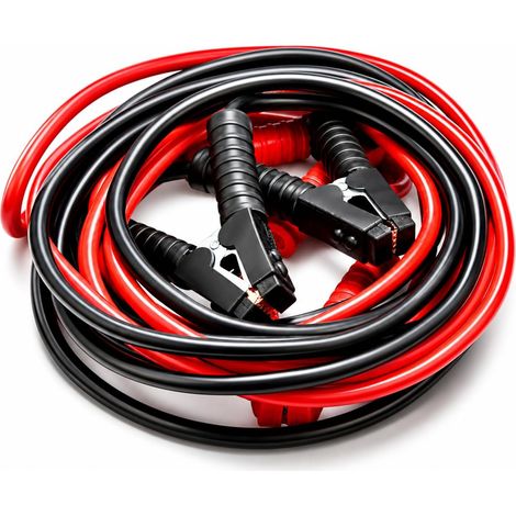 Jump Leads, 2 x 6 m 3000 Amp Jumper Cable, Portable Car Battery Booster for Cars, Copper Jump Leads, 16 mm² with Cable Clips (1/5)