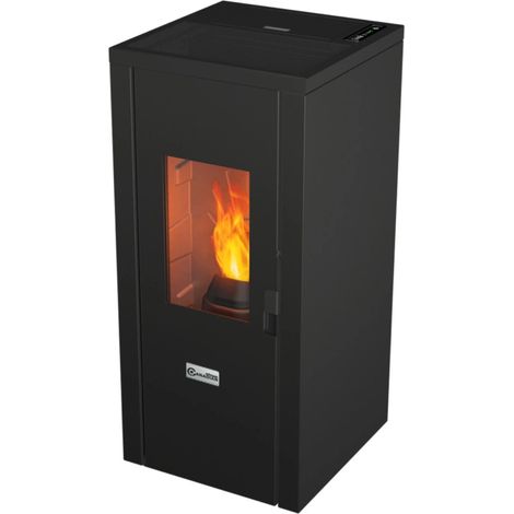 stufa a pellet ermetica canadian stove "designevo 9c" nero 8,3 kw (1/3)