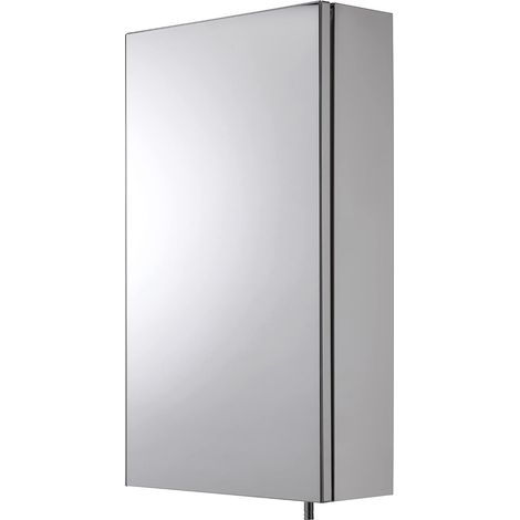 Croydex Single Door Bathroom Cabinet, Stainless Steel , 62 x 37cm - Anton (1/5)