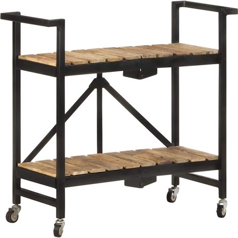 321710 vidaXL Kitchen Trolley 87x36x81 cm Solid Mango Wood (1/5)