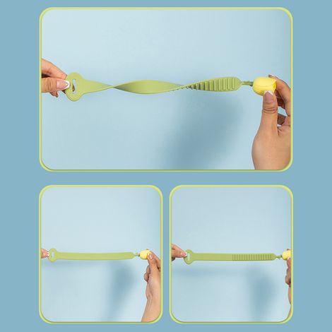 Rehausseur de siège de toilette en silicone, joli motif tulipe, anti-traces, vert (1/5)