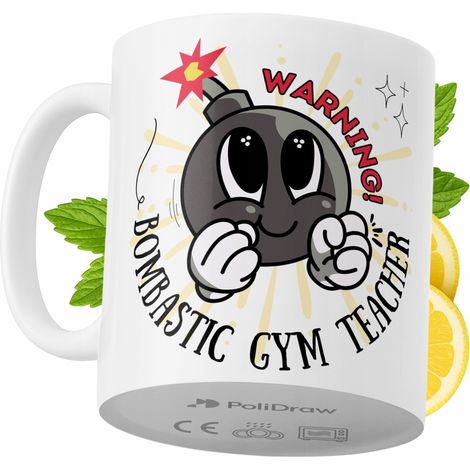 Lustige Tasse für Sportlehrer – Kaffee- oder Teetasse mit witzigem Textdesign – ideal für Geburtstage, Namenstage, Feiertage und besondere Anlässe. Hochwertige Tasse für Zuhause, Büro und Arbeit. Farb