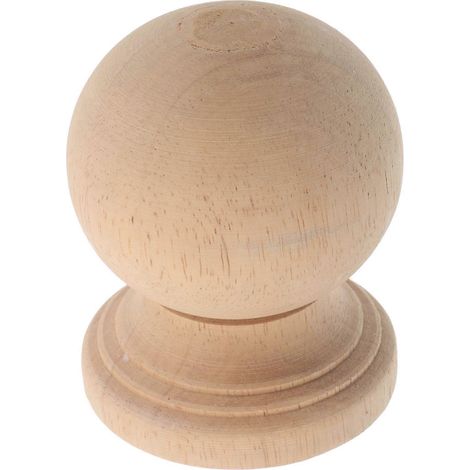 Baluster, Zierkugel, Stufe, unbemaltes Säulenkapitell, Kugel, Bettpfosten, rustikale Lampenzier, Accessoire, passend zu Lampenschirmen, Möbel zum Selbstaufbau (1/5)