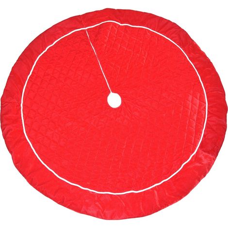 Copri base per albero di Natale in velluto Rosso da Ø 80 cm