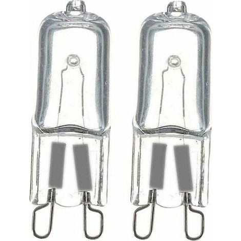 Bombilla halógena G9 regulable de 40 W – Blanco cálido 2800 K – 1000 lúmenes – Ángulo de haz de 360° – Paquete de 2 (1/4)
