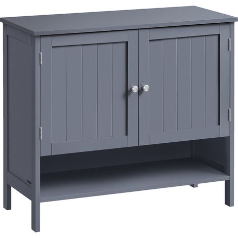 Vasagle – Meuble à chaussures 3 niveaux – Armoire indépendante en MDF gris ardoise – Dimensions 35 x 80 x 70 cm – Capacité 75 kg (1/5)