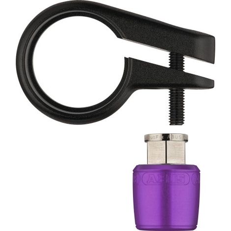 Écrou anti-vol selle de vélo - inox - M5 - ø 28,6mm - violet - NutFix SPC - ABUS (1/3)
