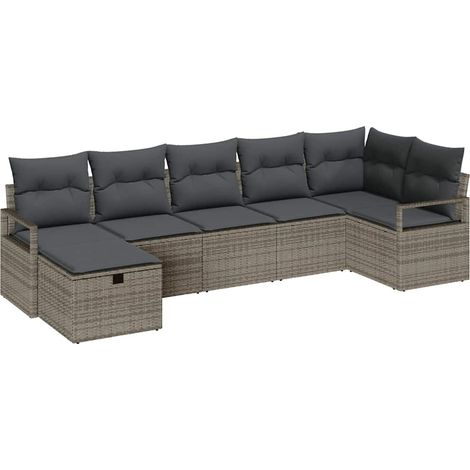 Maison Exclusive - Sofa Set mit Kissen 5 pcs Poly-Rattan