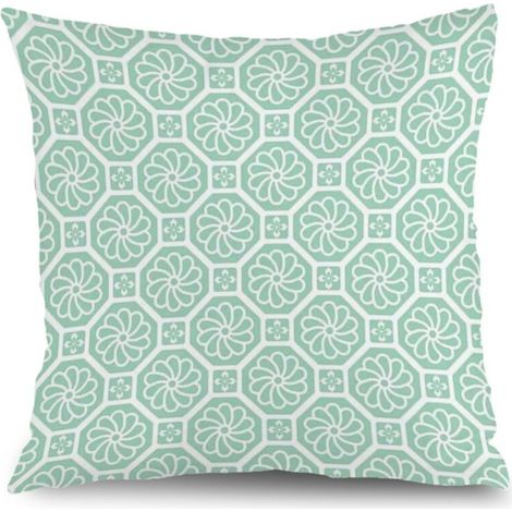 Housse de coussin extérieur floral, décoration canapé salon,40×40cm (1/5)