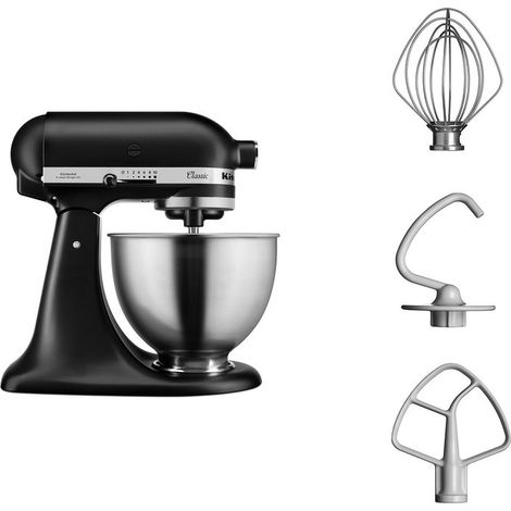 KitchenAid Classic 5K45SSEOB Robot da Cucina, Metallico, 275W, Nero (1/5)