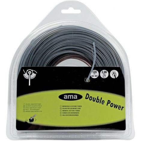 FILO PER DECESPUGLIATORE MM 3,3 X 45 MT BICOMPONENTE DOUPLE POWER TONDO (26801) (1/2)