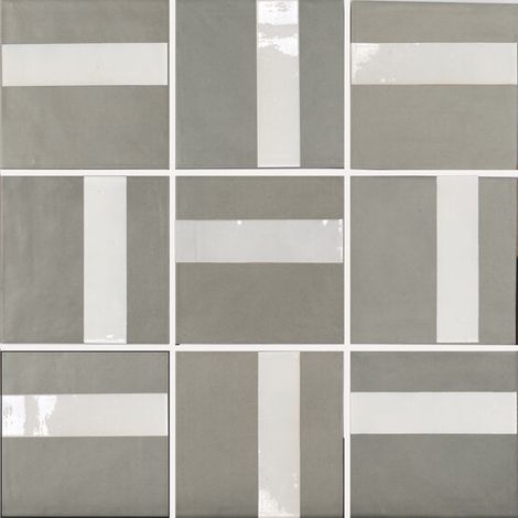 Carrelage effet argile DUST DECOR 15x15cm Gris - boîte de 0.50 m2 DECOR 15x15 cm 9c9990 - - boîte de 0.50 m2