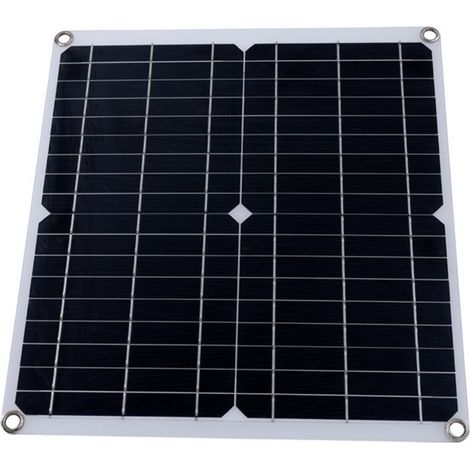 Extracteur d'air solaire 9.8in module photovoltaïque kit nomade IP65 imperméable câble 8.2Ft système aération rafraîchissement maison serre poulailler abri cabane à chien 30W (1/5)