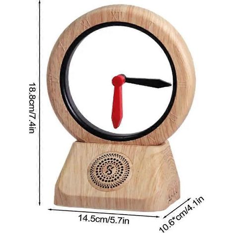 Horloge de porte rétro créative avec affichage de l'heure flottante, haut-parleur Bluetooth sans fil, réveil avec aiguille des heures et compte à rebours inversé (1/5)