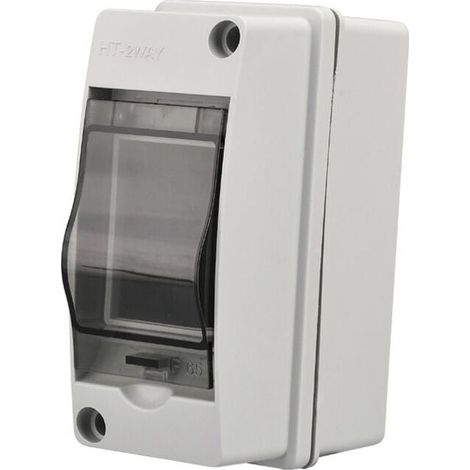 Coffret Electrique 2 Modules Etanche Exterieur IP65 Boitier Etanche Electrique Exterieur Armoire Electrique Convient aux Garages, Villas, Bornes de Recharge,Chantiers de Construction (1/5)