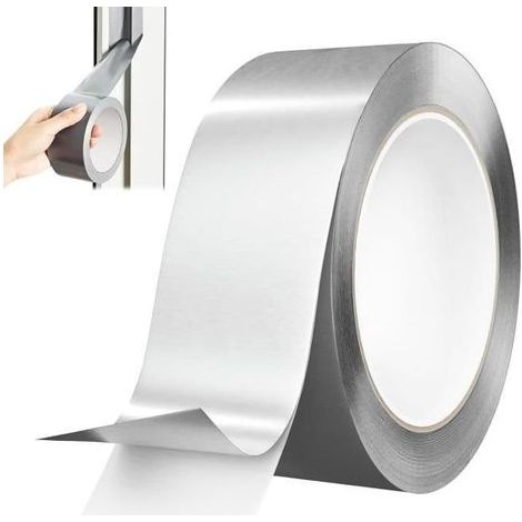 Scotch Aluminium Haute Temperature,Ruban Adhésif en Aluminium,50mm x 20m Ruban Adhésif Aluminium,Ruban Métallique Très Résistant (1/4)
