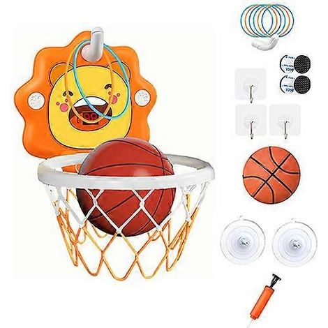 Mini panier de basket d'intérieur pour enfants et tout-petits avec ballon silencieux (1/5)