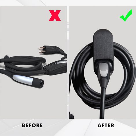 Organisateur de câble de charge mural, support de chargeur compatible avec Tesla Model 3/3/X/S/Y (1/3)