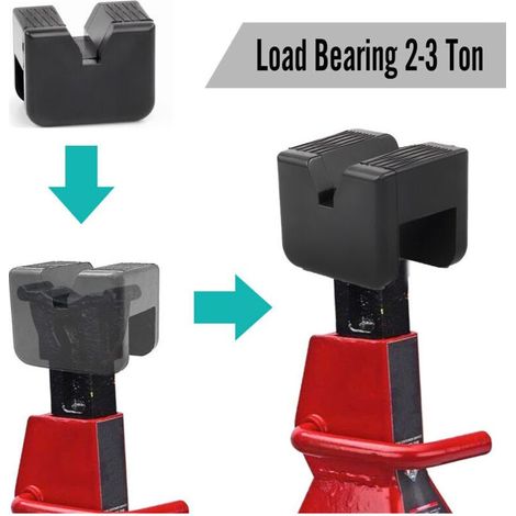 ALLIANDISJack Pad Caoutchouc pour Cric de Levage de Voiture Adaptateur Fendue Cadre Jack Stand Universel Protection du Base de Caisse Voiture (4pcs Jack Pad) (1/4)