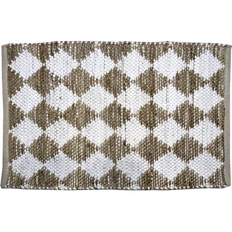 Tappeto da Ingresso 50x80 cm 100% Juta Naturale, Antiscivolo, Ideale per la Decorazione della Casa, Morbido e Resistente