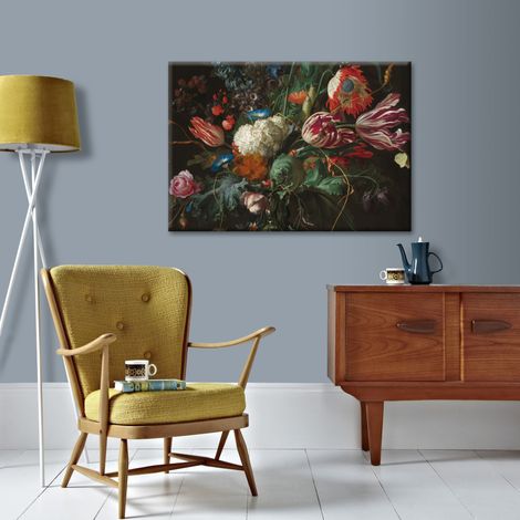 Toile imprimée florale Explosion de couleurs 70 x 100cm Multicolore (1/3)