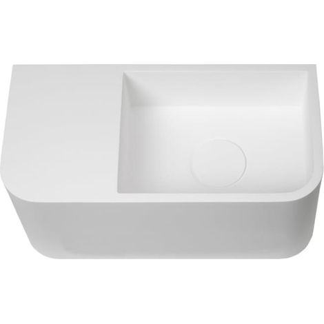 Kronenbach Stone Handwaschbecken 38 x 19 cm Becken rechts ohne Hahnlochbohrung