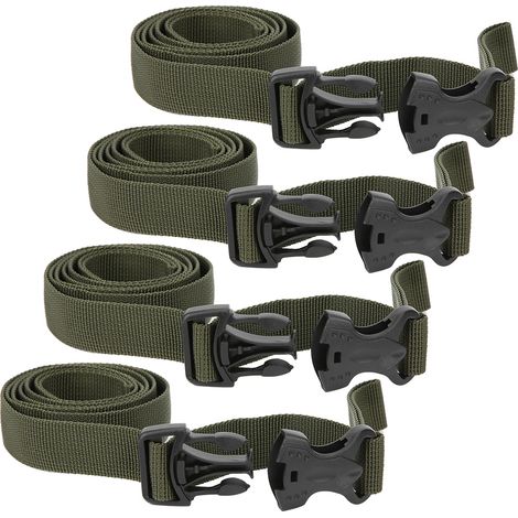 Sangle de bagage pour tente extérieure avec double boucle de sécurité, corde de fixation pour valise (1/5)