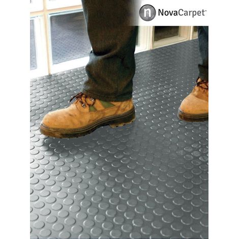Pavimento c铆rculos negro 3mm rollo de 1x2m (1/2)