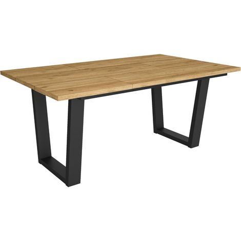 Skraut Home - Tavolo da Pranzo, Cucina, Sala da pranzo, 167x90x74cm, Per 8 persone, Tavolo Cucina, Stile industriale, Rovere (1/5)