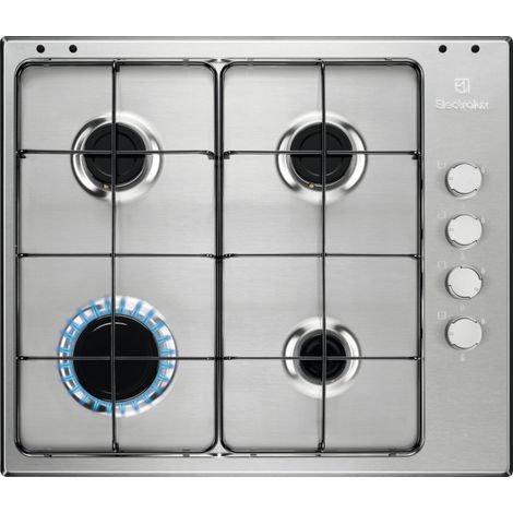 Electrolux EGS6404SX Einbau-Gaskochfeld, 4 Brenner, Edelstahl (1/2)