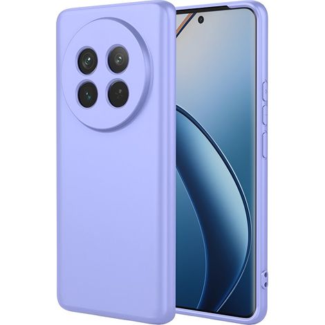 Funda para Realme 12, silicona ligera, color morado.