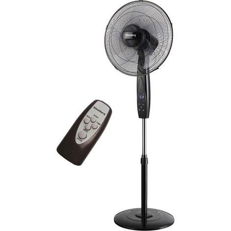 Ventilateur sur pied 40 cm – 50W – 3 vitesses – Oscillation 120° – Minuterie 12h – Télécommande incluse – Écran LCD/LED tactile