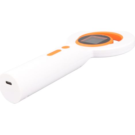 Lecteur de puces électroniques pour animaux, lecteur d'identification portable, connexion Bluetooth USB 2.4G, capacité de stockage de 240 puces, écran OLED 134,2 kHz. (1/5)