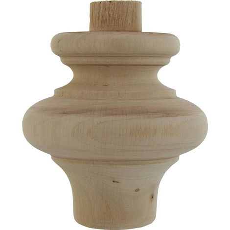 Piede in Legno di Ontano 80x80 mm FERLIVING - Colore Legno Naturale (1/2)