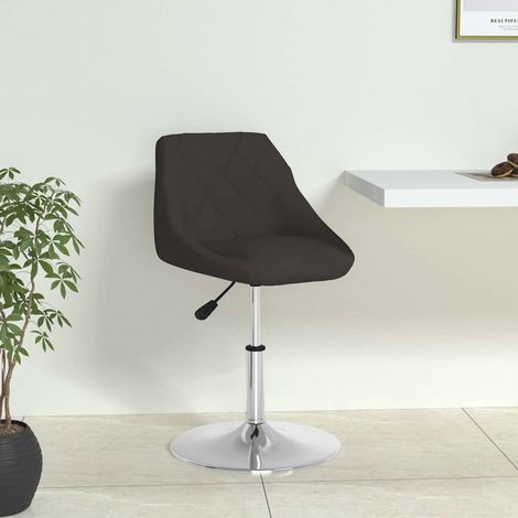 vidaXL Silla de comedor de cuero sintético negra (1/5)