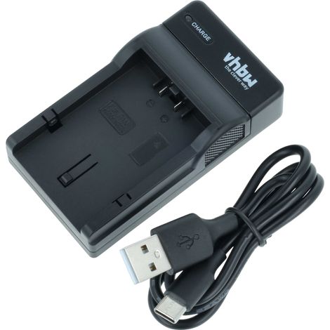 vhbw USB-C Ladegerät kompatibel mit Panasonic Lumix DMC-FZ4, DMC-FZ5, DMC-FZ50, DMC-FZ38, DMC-FZ35 Kamera - Ladeschale + USB-C Kabel Ladeanzeige (1/5)
