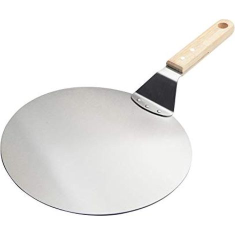 Pelle à pizza KkvoGmle, 43 cm, manche en bois, aluminium, argent (1/5)