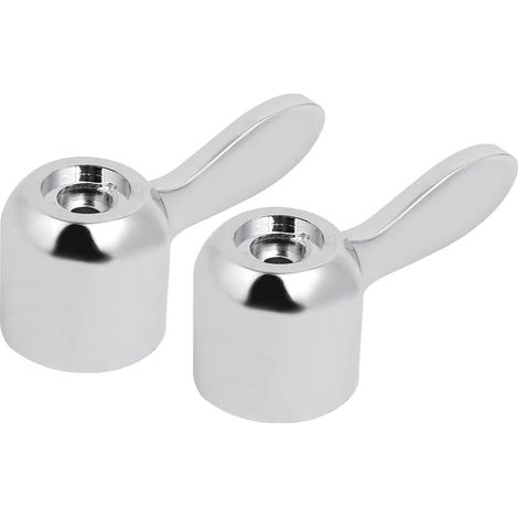 Wasserhahn Anwendungen zin-k Legierung Universal Fit Griff Adapter Silber Ton 2St (64bc467bfbb0e3730 (1/4)