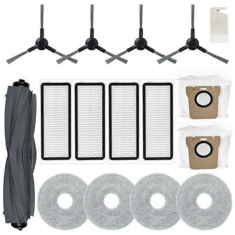 BARKBUSTERS Kit de remplacement pour aspirateur robot Dreame L20 Ultra / L30 Ultra : brosses, filtres, lingettes de nettoyage, etc.