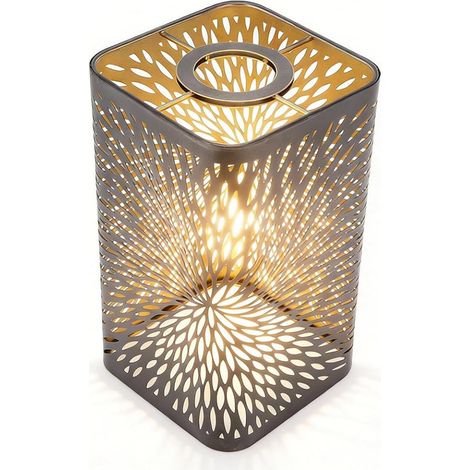 Abat-jour métal gravé abat-jour motif floral lampe de table abat-jour métal câble cylindre fer ampoules E27 E26 (1/5)