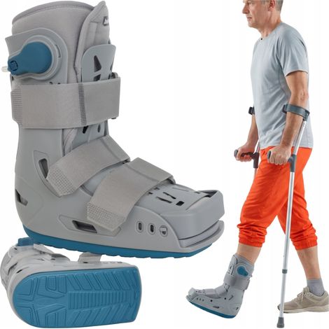 Zapato ortopédico inflable con puntera cubierta, modelo FIT4MED, ortesis de dos cámaras para tibia y pie, talla M 38-42. (1/5)