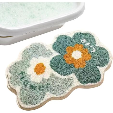Tapis de douche pour salle de bain  Tapis de bain lavable en machine  Pieds grattoirs pour sol, accessoires de douche pour salle de sport, dortoir, hôtel