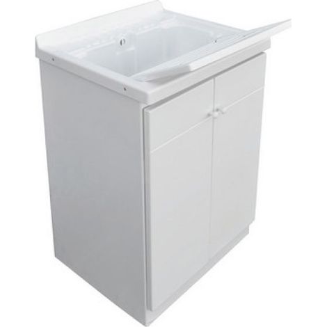 LAVATOIO CON MOBILE IN ABS E CON TAVOLA IN POLIPROPILENE L cm. 60 x P cm. 50 (2 ante)