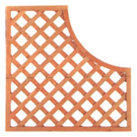 TRALICCIO IN LEGNO A MEZZA LUNA 90x90