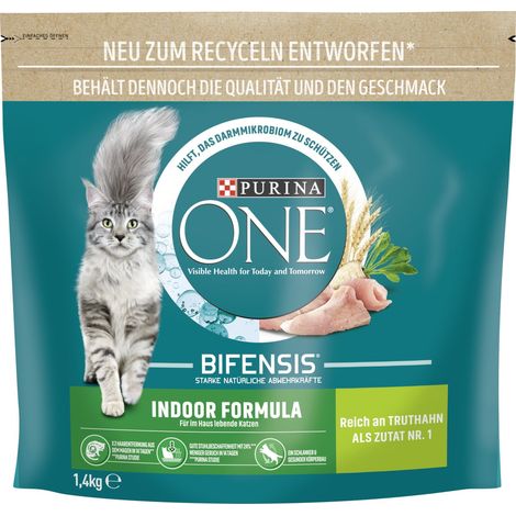 Purina One Katzenfutter Indoor Formula reich an Truthahn 1,4 kg (1/2)