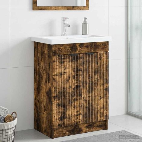 Cabinet debajo del fregadero Roble Ahumado 78,5 x 37,5 x 81 cm