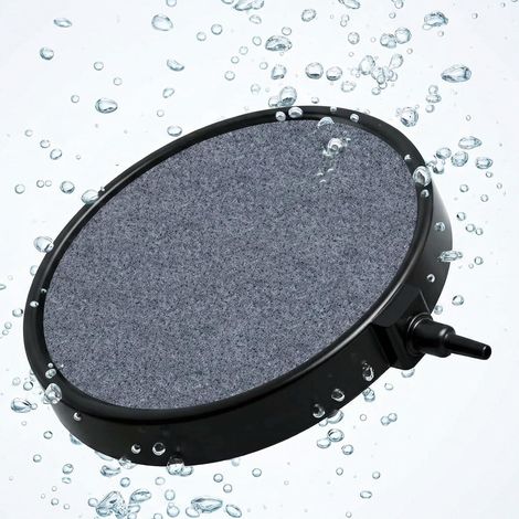 1 Disque Pierre À Air 10 Cm, Fritté Haute Température, Tuyau 4 Mm Et 8 Mm, Pour Aquarium Et Bassin