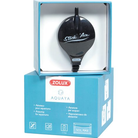 Bulleur aérateur 1.5w débit 18.6 L/h noir pour aquarium max 50 Litres - zolux