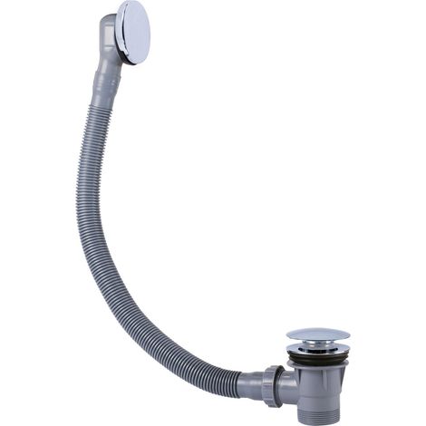 VÁLVULA DE DESAGÜE CLICK-CLACK CON REBOSADERO PARA BAÑERA TAPÓN (1/2)