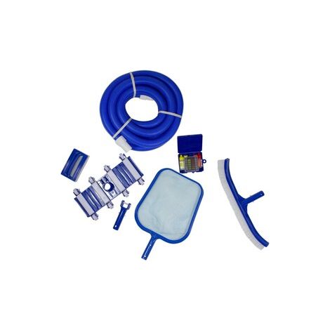 Kit d’entretien piscine 7 pièces – Blanc et bleu, ensemble complet d’accessoires de nettoyage, Pool Central (1/3)